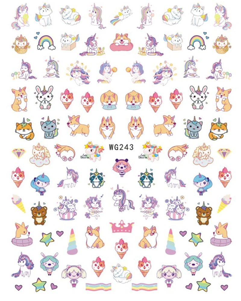 Cartoon Color Pony Nail Sticker Nail Slider Nail Decal Disney Princess Stitch Mickey 3D Sticker Nail Art Decoration Nail Parts
Cartoon Color Pony Nail Sticker Nail Slider Nail Decal Disney Princess Stitch Mickey 3D Sticker Nail Art Decoration Nail Parts
