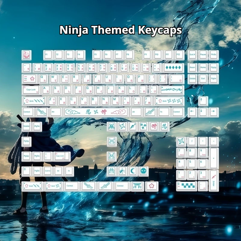 Колпачки для клавиш на тему ниндзя, 136 клавиш, пятисторонняя термосублимация, высота вишни, материал PBT, небольшой полный набор, эргономичный Barbarousgigi Cool
Колпачки для клавиш на тему ниндзя, 136 клавиш, пятисторонняя термосублимация, высота вишни, материал PBT, небольшой полный набор, эргономичный Barbarousgigi Cool