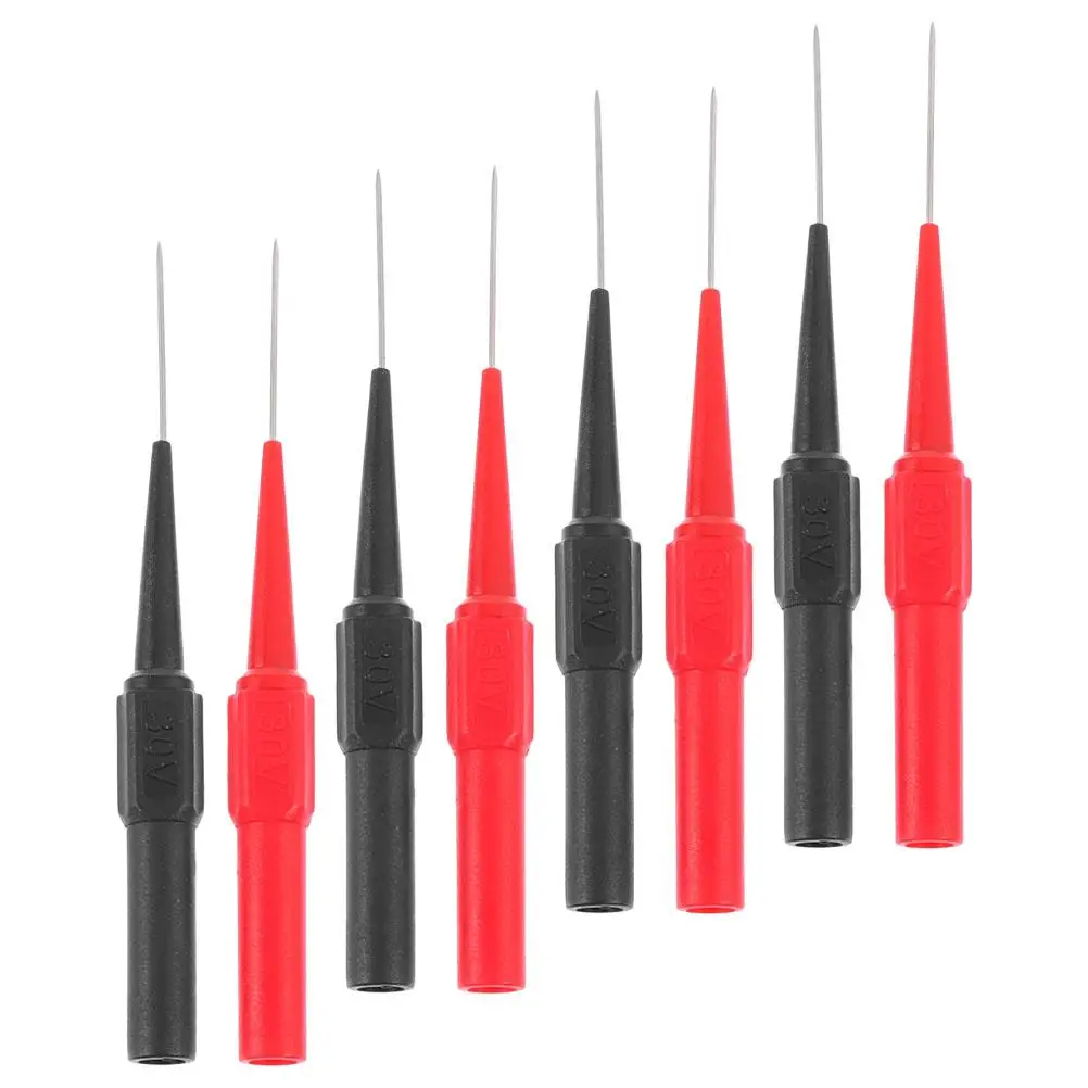 8pcs Test Probe Multimeter 0.7mm Stainless Steel Tips Lead Needles Piercing Electrical Automotive Construction
8pcs Test Probe Multimeter 0.7mm Stainless Steel Tips Lead Needles Piercing Electrical Automotive Construction