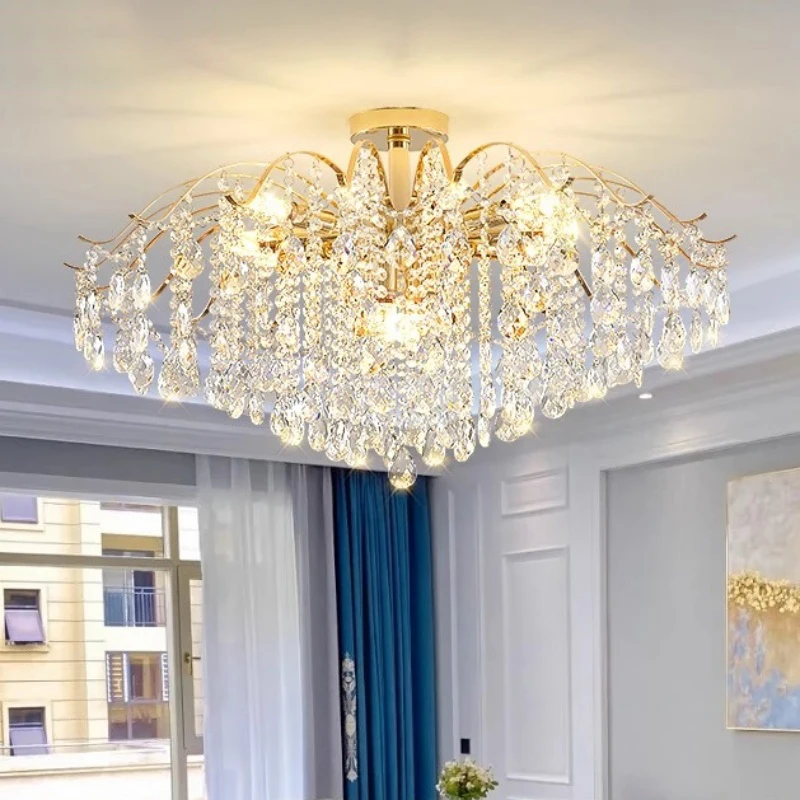 Modern living room pendant light 2025 new French master bedroom dining room crystal ceiling light
Modern living room pendant light 2025 new French master bedroom dining room crystal ceiling light