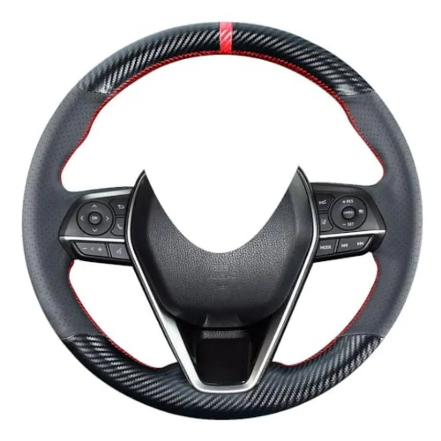 DIY Stitching Carbon Fiber Steering Wheel Cover for Toyota RAV4 SUV Avalon 2019-2021/ for Toyota Camry 2018-2021/ for Corolla 2
DIY Stitching Carbon Fiber Steering Wheel Cover for Toyota RAV4 SUV Avalon 2019-2021/ for Toyota Camry 2018-2021/ for Corolla 2