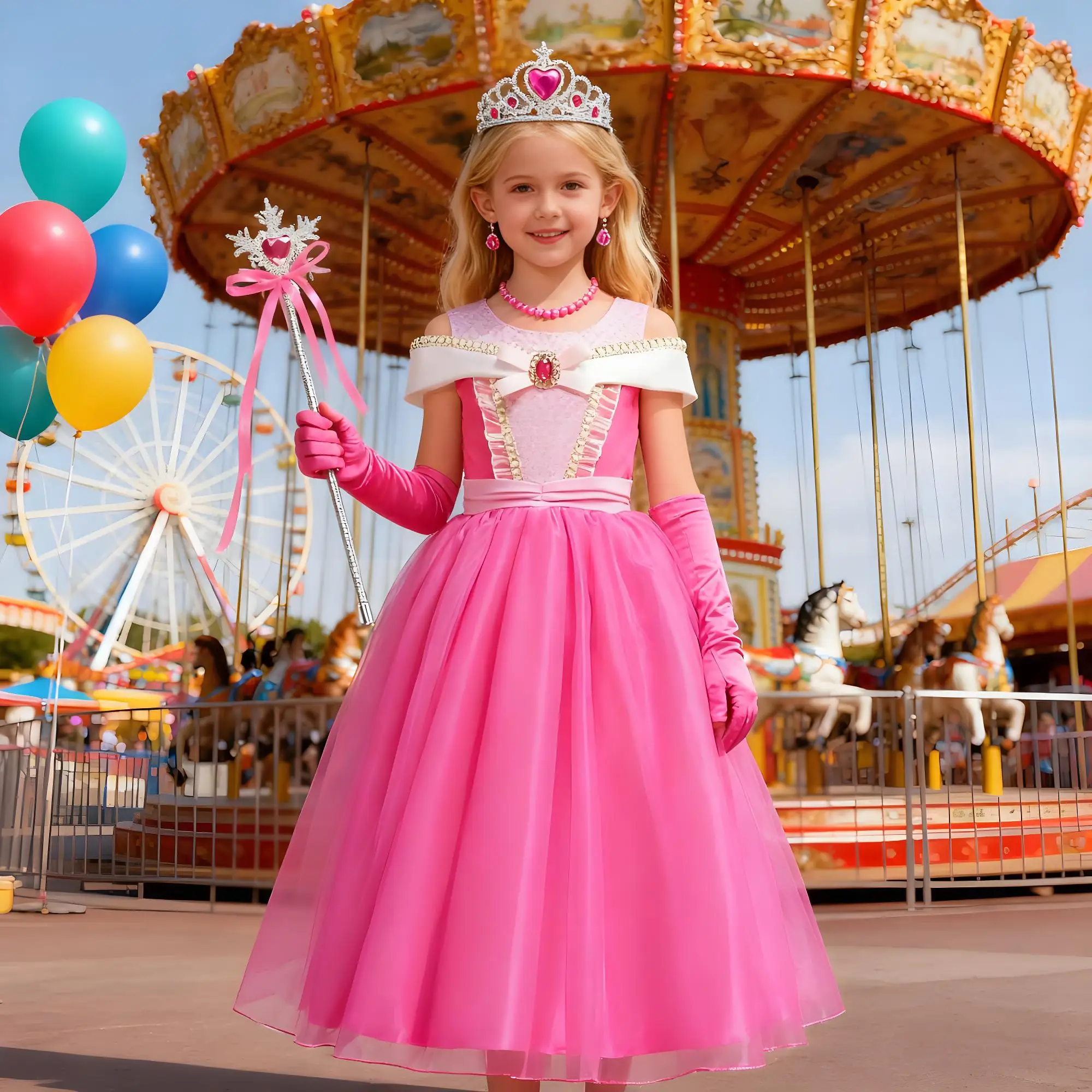 2025 Girls Princess Dress Up Fancy Elegant Rose Pink Cosplay Costumes Kids Sweet Birthday Party Carnival Party Dresses For 2-10Y
2025 Girls Princess Dress Up Fancy Elegant Rose Pink Cosplay Costumes Kids Sweet Birthday Party Carnival Party Dresses For 2-10Y