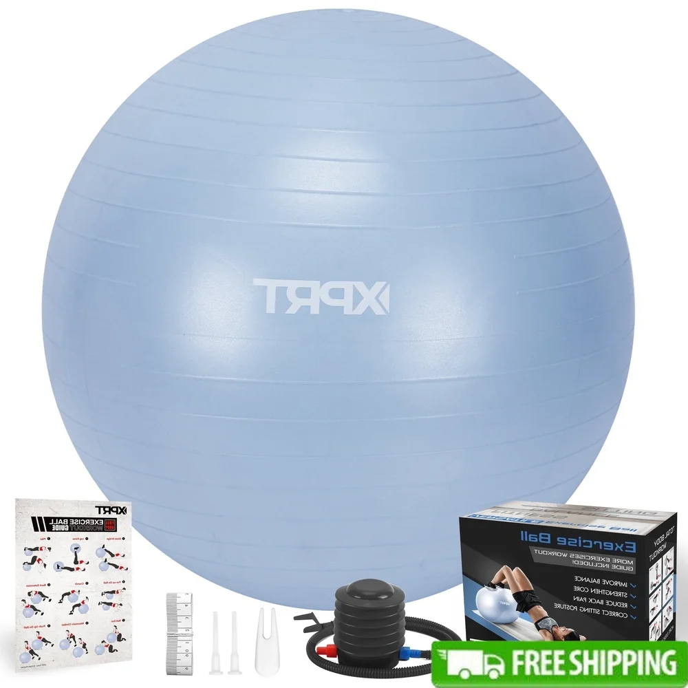 Extra Thick Anti Burst Yoga Ball Chair Fitness Balance Stability Strength Training with Quick Pump and Workout Guide
Extra Thick Anti Burst Yoga Ball Chair Fitness Balance Stability Strength Training with Quick Pump and Workout Guide