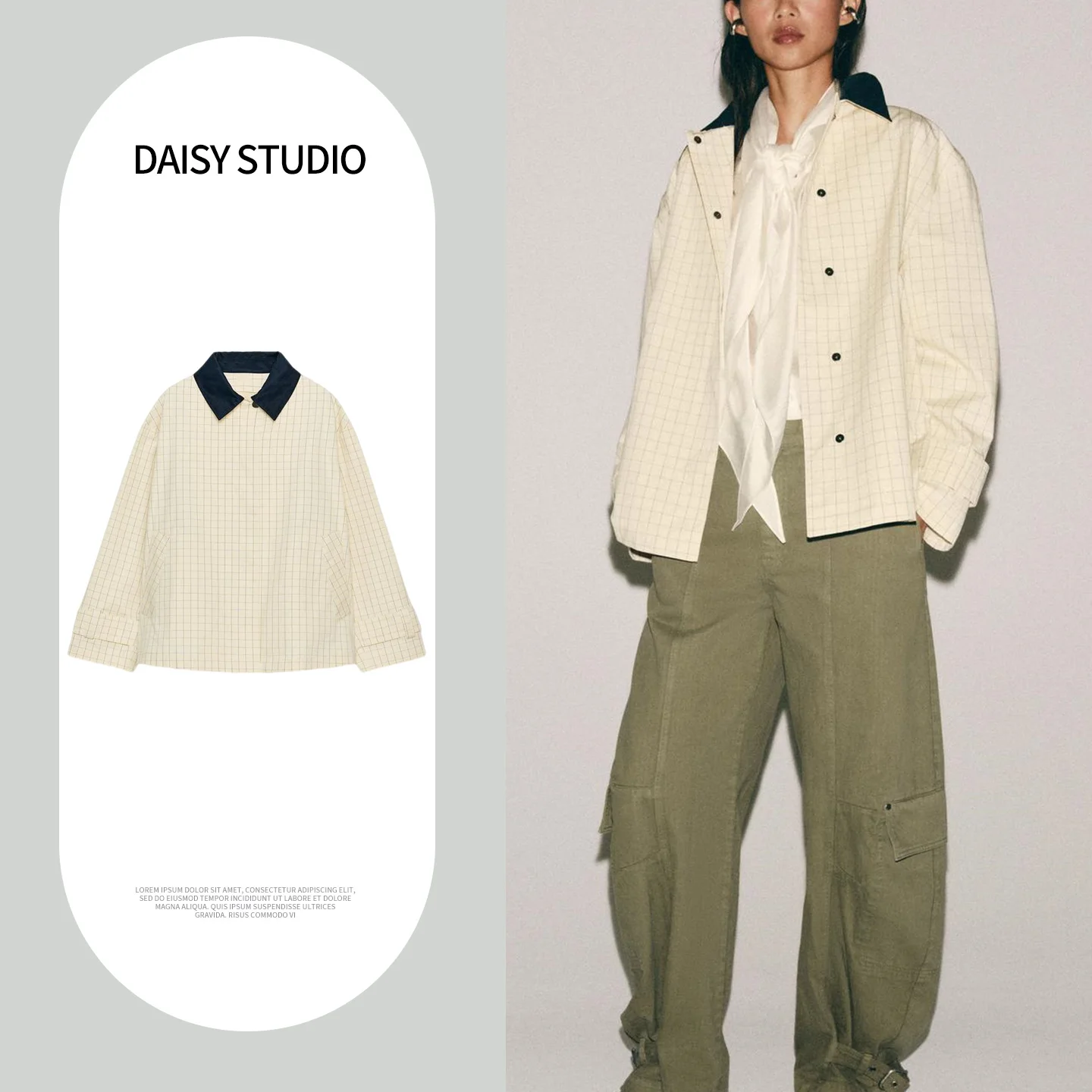 Spring Summer New Arrival Women's Casual Loose Fit Long Sleeve Plaid Coat Button up Collar Fashion Outerwear 3811054
Spring Summer New Arrival Women's Casual Loose Fit Long Sleeve Plaid Coat Button up Collar Fashion Outerwear 3811054