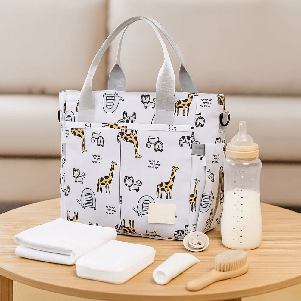 Portable Printed Mommy Bag Large Capacity Waterproof Baby Nappy Bag Wide Opening Lightweight Baby Care Bag for Babies
Portable Printed Mommy Bag Large Capacity Waterproof Baby Nappy Bag Wide Opening Lightweight Baby Care Bag for Babies