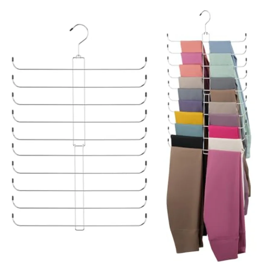 Legging Organizer for Closet Hanging, Rotatable Yoga Pants Hanger for Women's XS-XL and Girls' Leggings, Holds Up to 20 Pairs L
Legging Organizer for Closet Hanging, Rotatable Yoga Pants Hanger for Women's XS-XL and Girls' Leggings, Holds Up to 20 Pairs L
