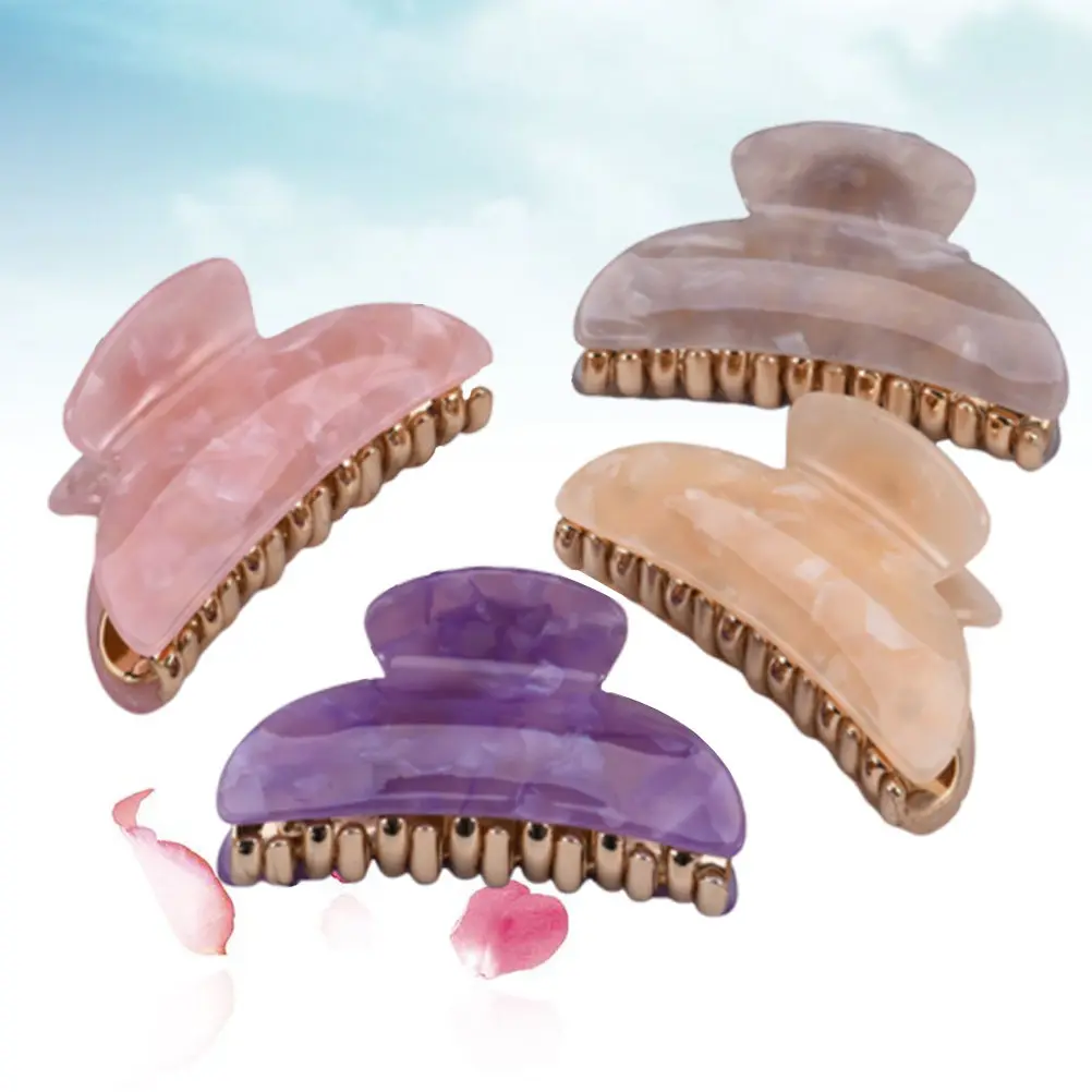 4Pcs High-Quality Acrylic Hair Clips Claw Jaw Style for Women Gentle on Hold Styling Wear Face
4Pcs High-Quality Acrylic Hair Clips Claw Jaw Style for Women Gentle on Hold Styling Wear Face