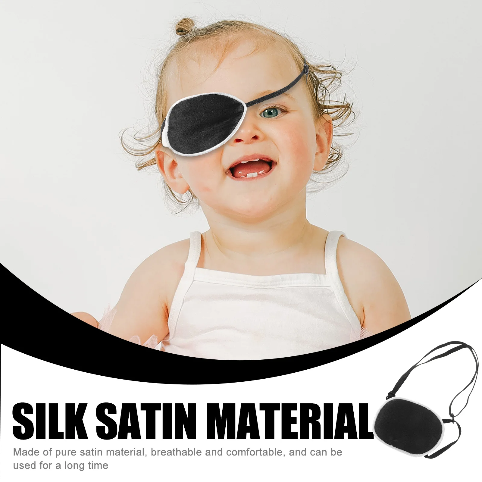 Silk Pirate Patch Single Mask For Adults Breathable Satin Lazy Eye Cover Amblyopia Correction Protective Eye Sleeve
Silk Pirate Patch Single Mask For Adults Breathable Satin Lazy Eye Cover Amblyopia Correction Protective Eye Sleeve