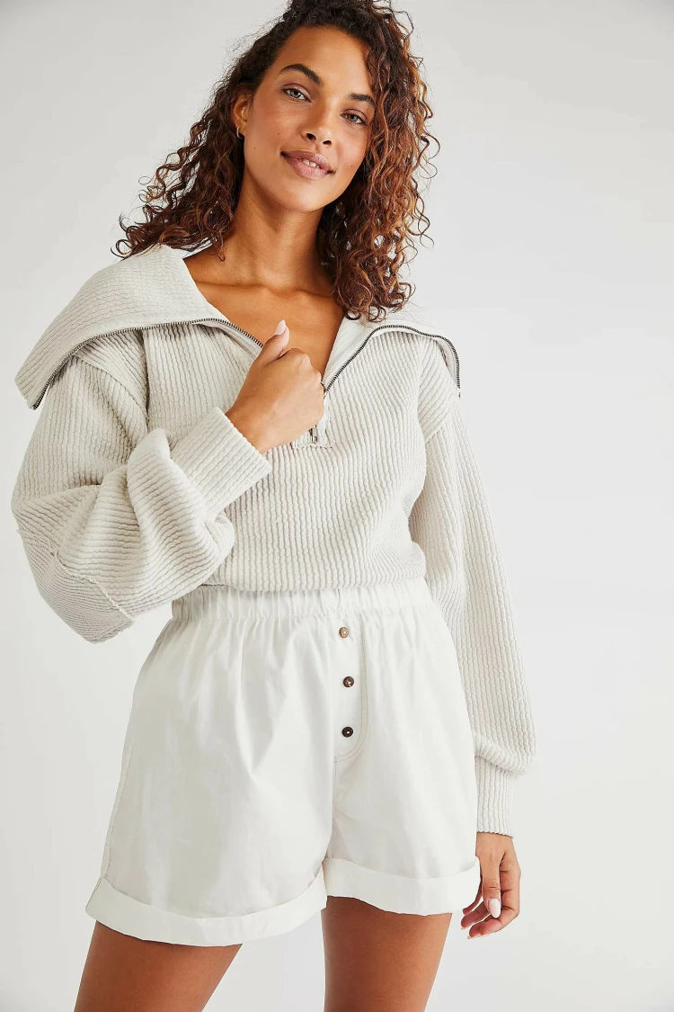 Soft Skin-Friendly FP Knitted Hoodie with Half-Open Zipper And Turn-Up Collar Comfortable V-Neck Long Sleeve Cotton Blend Top
Soft Skin-Friendly FP Knitted Hoodie with Half-Open Zipper And Turn-Up Collar Comfortable V-Neck Long Sleeve Cotton Blend Top