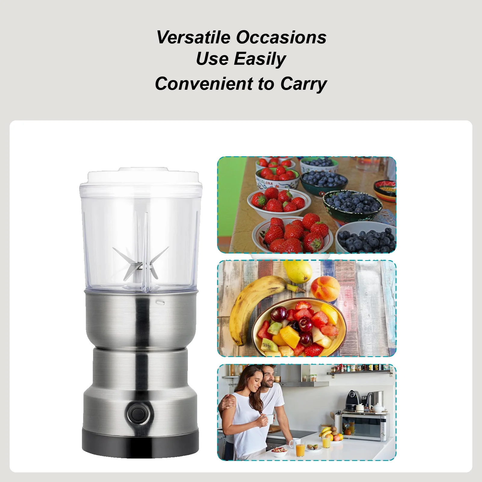 Электрический блендер, портативный портативный блендер, измельчитель зерновых, резак из нержавеющей стали, машина для мелкого порошка для занятых родителей, фитнеса 
Электрический блендер, портативный портативный блендер, измельчитель зерновых, резак из нержавеющей стали, машина для мелкого порошка для занятых родителей, фитнеса