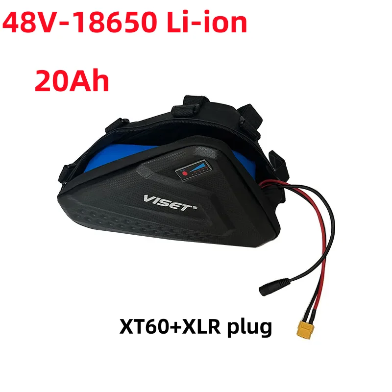 VISET New 48V 10Ah/15Ah/20Ah Triangle Bag Lithium Battery 18650 With LED for 250W-1500W motors suitable for Electric Bicycle DIY
VISET New 48V 10Ah/15Ah/20Ah Triangle Bag Lithium Battery 18650 With LED for 250W-1500W motors suitable for Electric Bicycle DIY