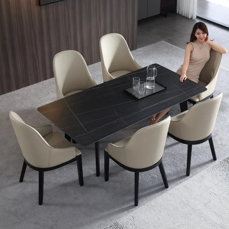 Nordic rock slab dining table household small apartment Italian light luxury dining chair
Nordic rock slab dining table household small apartment Italian light luxury dining chair