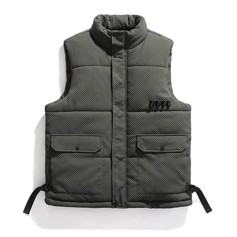 Мужской осенне-зимний теплый жилет с утолщенным воротником-стойкой без рукавов, повседневный ветрозащитный легкий уличный жилет с термоподкладкой
Мужской осенне-зимний теплый жилет с утолщенным воротником-стойкой без рукавов, повседневный ветрозащитный легкий уличный жилет с термоподкладкой