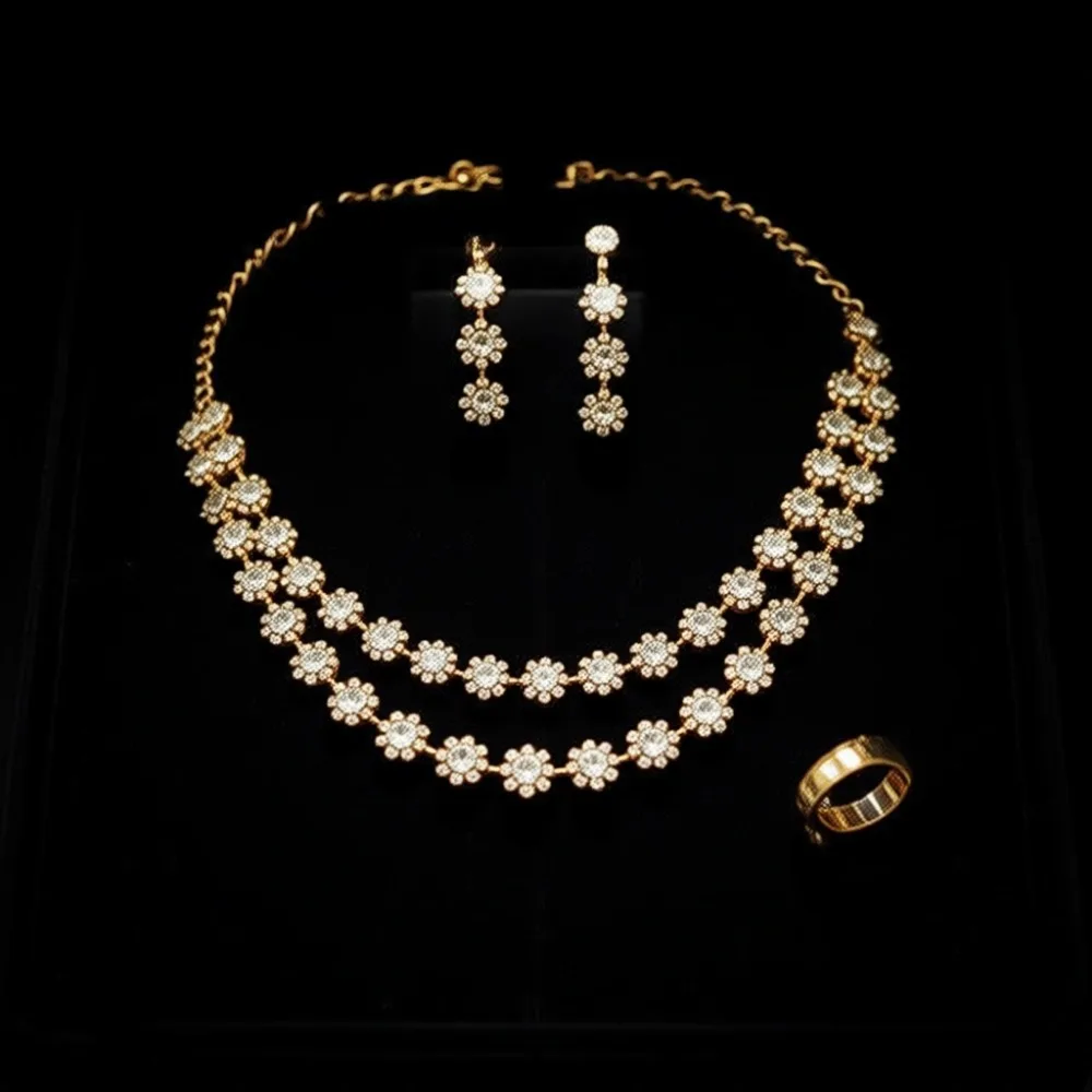 Набор украшений из хрустальных жемчужин: колье, браслет, серьги. Блестящие свадебные, выпускные и вечерние украшения для женщин.
Набор украшений из хрустальных жемчужин: колье, браслет, серьги. Блестящие свадебные, выпускные и вечерние украшения для женщин.