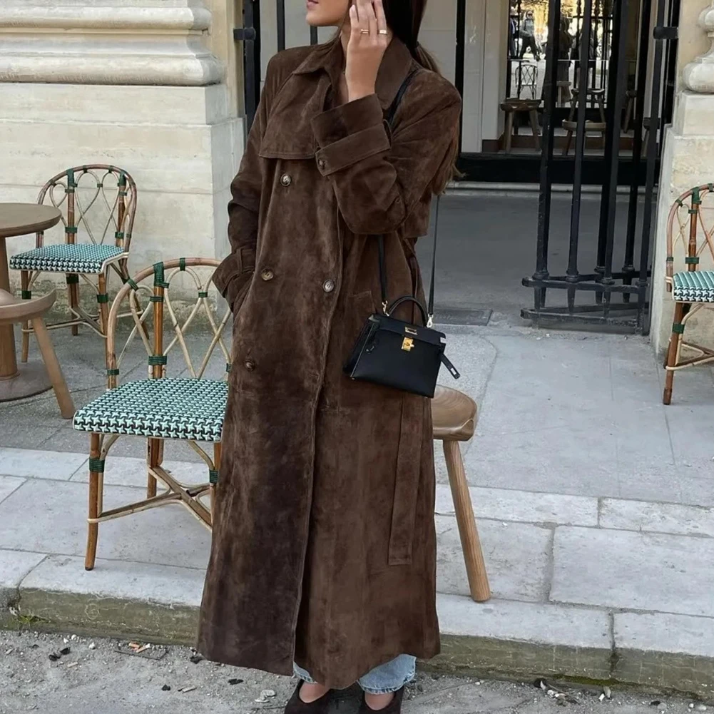 Elegant Outerwear Double-breasted Coat Spring Autumn Wear Long Sleeve Design Polyester Fabric Regular Clothing Length
Elegant Outerwear Double-breasted Coat Spring Autumn Wear Long Sleeve Design Polyester Fabric Regular Clothing Length