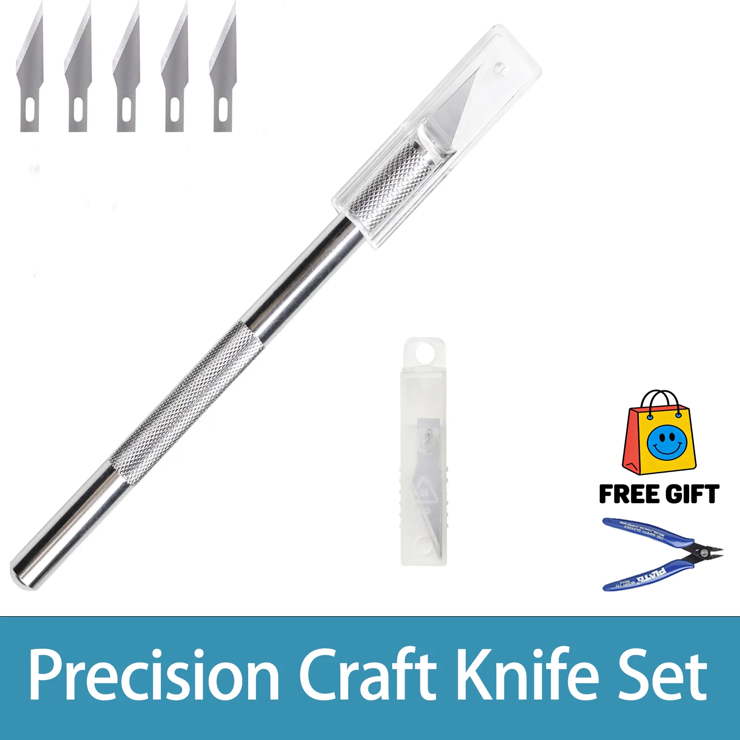 3D Printer Carving Knife Precision Craft Knife Set with 5 SK5 #11 Steel Exacto Knife Blade
3D Printer Carving Knife Precision Craft Knife Set with 5 SK5 #11 Steel Exacto Knife Blade