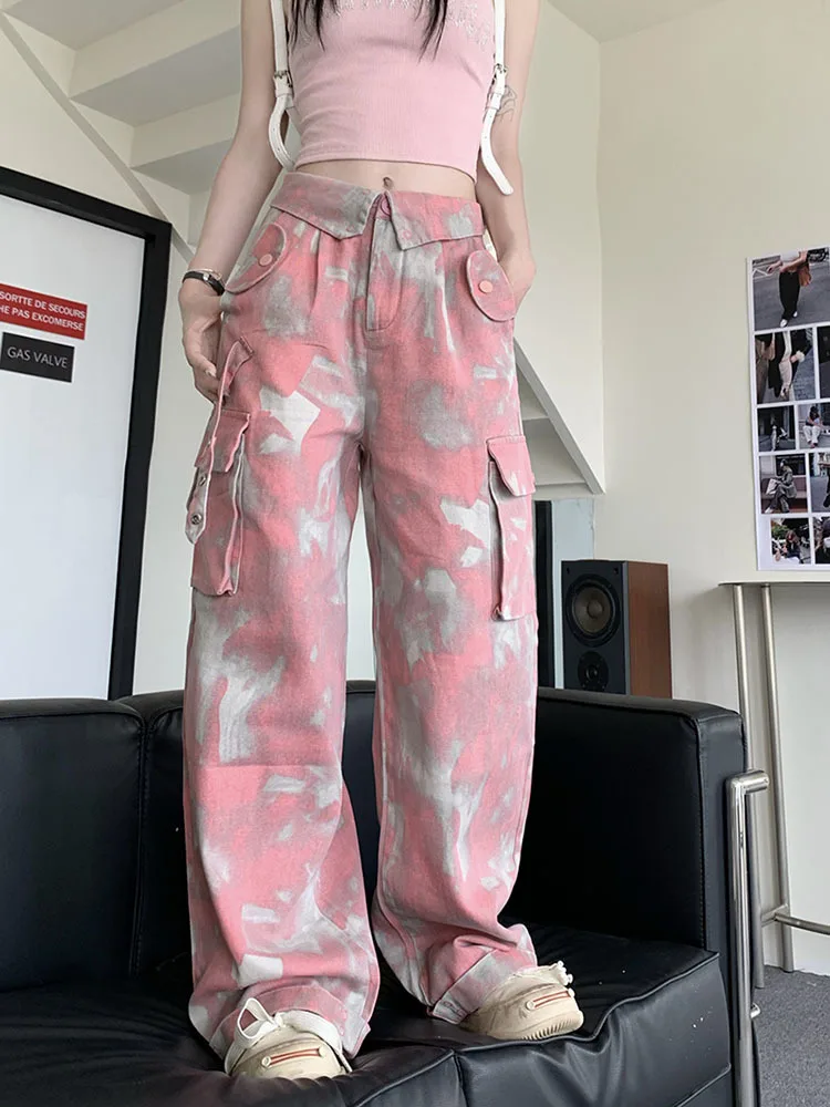 Women Y2k Hip Hop High Street casual overalls camouflage baggy wide leg pants American retro hot sweet cargo junk pants
Women Y2k Hip Hop High Street casual overalls camouflage baggy wide leg pants American retro hot sweet cargo junk pants