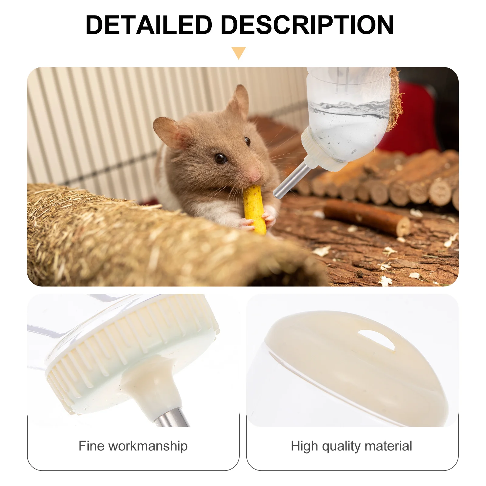 2Pcs Pet Water Dispenser Simple Structure Exquisite Detail Durable Practical Small Animal Water Bottle Pet Drinking Bottle
2Pcs Pet Water Dispenser Simple Structure Exquisite Detail Durable Practical Small Animal Water Bottle Pet Drinking Bottle