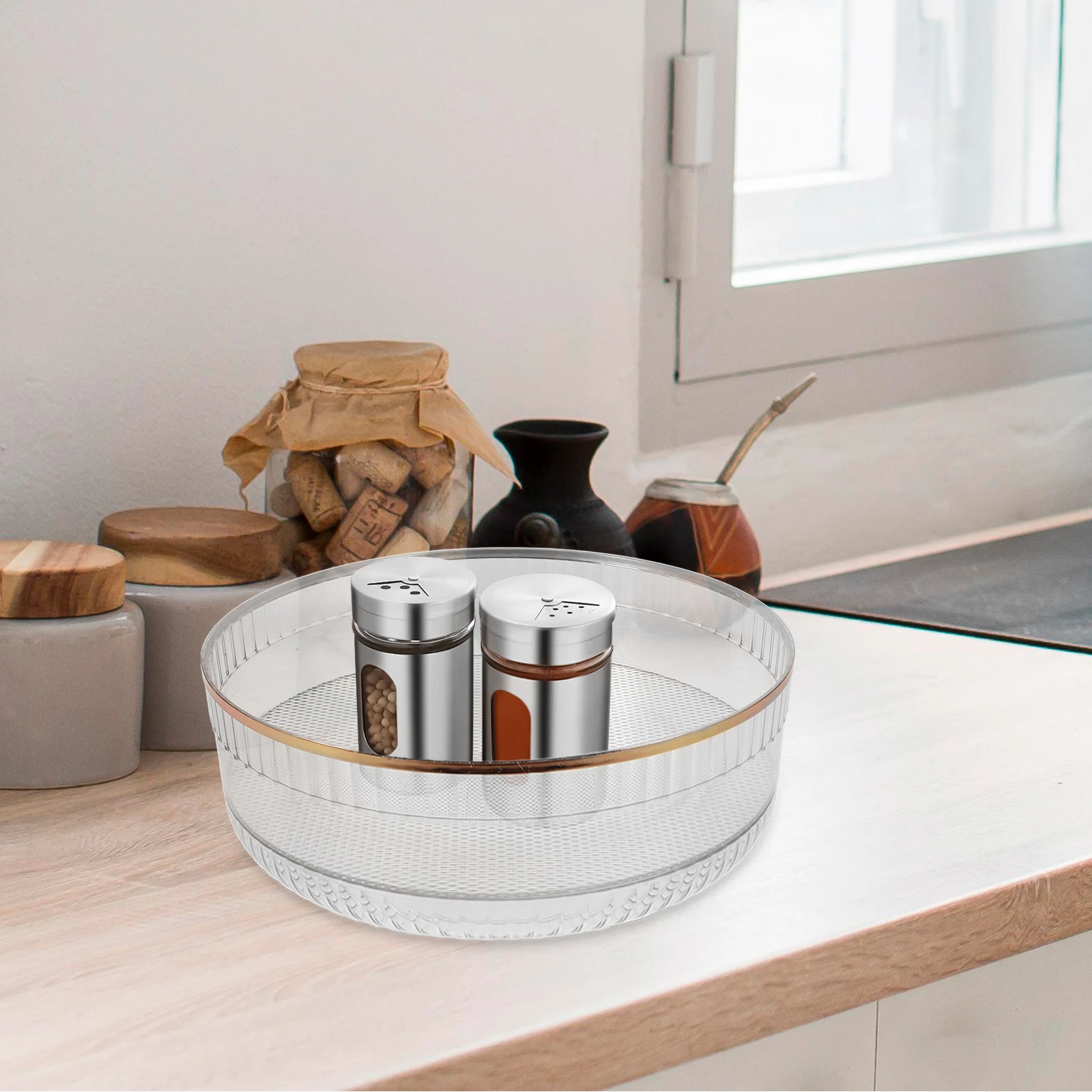 Multifunctional Seasoning Storage Box PP Rotating Kitchen Spice Rack Bathroom Tray Spice Organizer Turntable Storage Cabinet 
Multifunctional Seasoning Storage Box PP Rotating Kitchen Spice Rack Bathroom Tray Spice Organizer Turntable Storage Cabinet