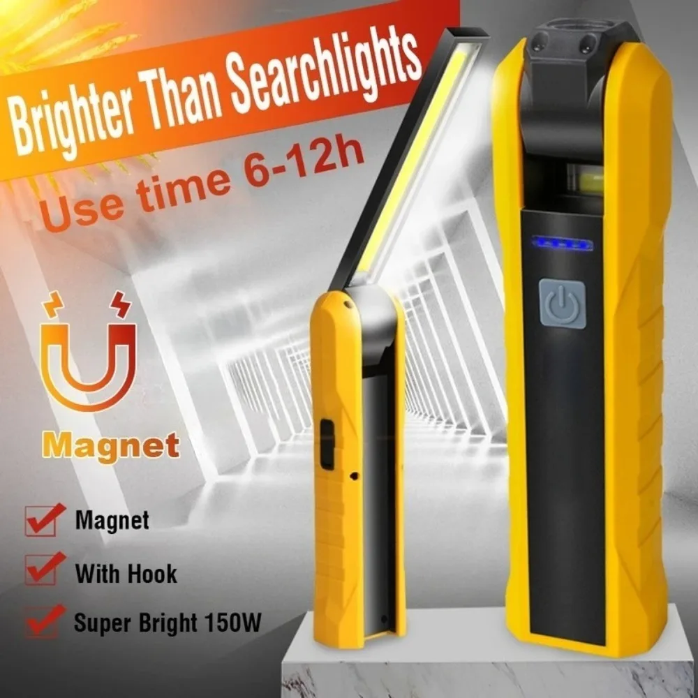 Rotatable COB Work Light LED Flashlight USB Charging Car Repair Lamp SOS Warning Light With Magnet Hook 4 Modes Camping Lantern
Rotatable COB Work Light LED Flashlight USB Charging Car Repair Lamp SOS Warning Light With Magnet Hook 4 Modes Camping Lantern