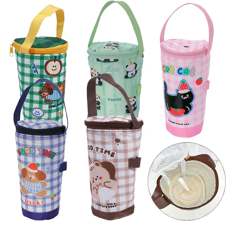 Портативная милая сумка-тоут для чая с молоком, сумка для сохранения тепла, экологически чистая сумка для переноски, изолированная крышка для чашки, аксессуары для стаканов 
Портативная милая сумка-тоут для чая с молоком, сумка для сохранения тепла, экологически чистая сумка для переноски, изолированная крышка для чашки, аксессуары для стаканов