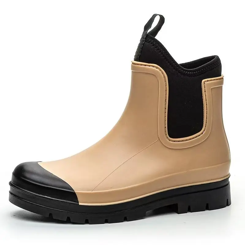 Woman New High Quality Thick Sole Ankle Rain Boots Four Seasons Round Toe Slip On Waterproof Outdoor Work Shoe Wash The Car Shoe
Woman New High Quality Thick Sole Ankle Rain Boots Four Seasons Round Toe Slip On Waterproof Outdoor Work Shoe Wash The Car Shoe