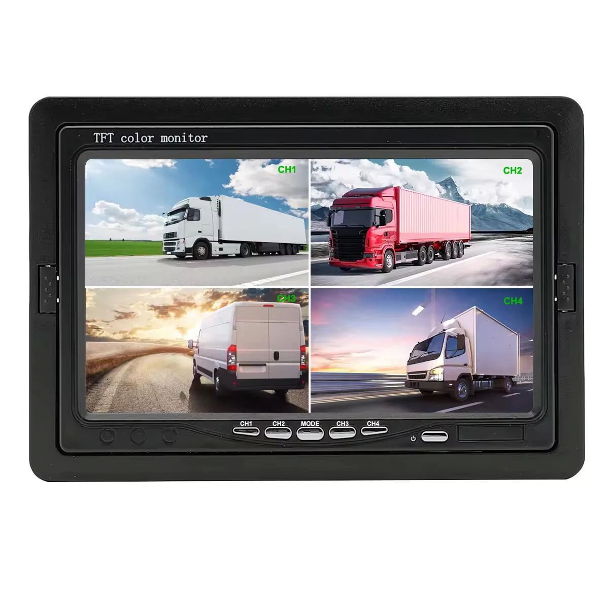 7 Inch TFT LCD Screen Car Monitor Quad Split Screen 4ch 4PIN Aviation Video in 12V 24V For Truck Bus Motorhome
7 Inch TFT LCD Screen Car Monitor Quad Split Screen 4ch 4PIN Aviation Video in 12V 24V For Truck Bus Motorhome