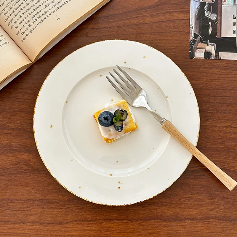 Vintage Spotted Ceramic Dinner Plate Nordic Style Steak Pasta Plates Household Breakfast Tableware Simple Salad Serving Disc
Vintage Spotted Ceramic Dinner Plate Nordic Style Steak Pasta Plates Household Breakfast Tableware Simple Salad Serving Disc