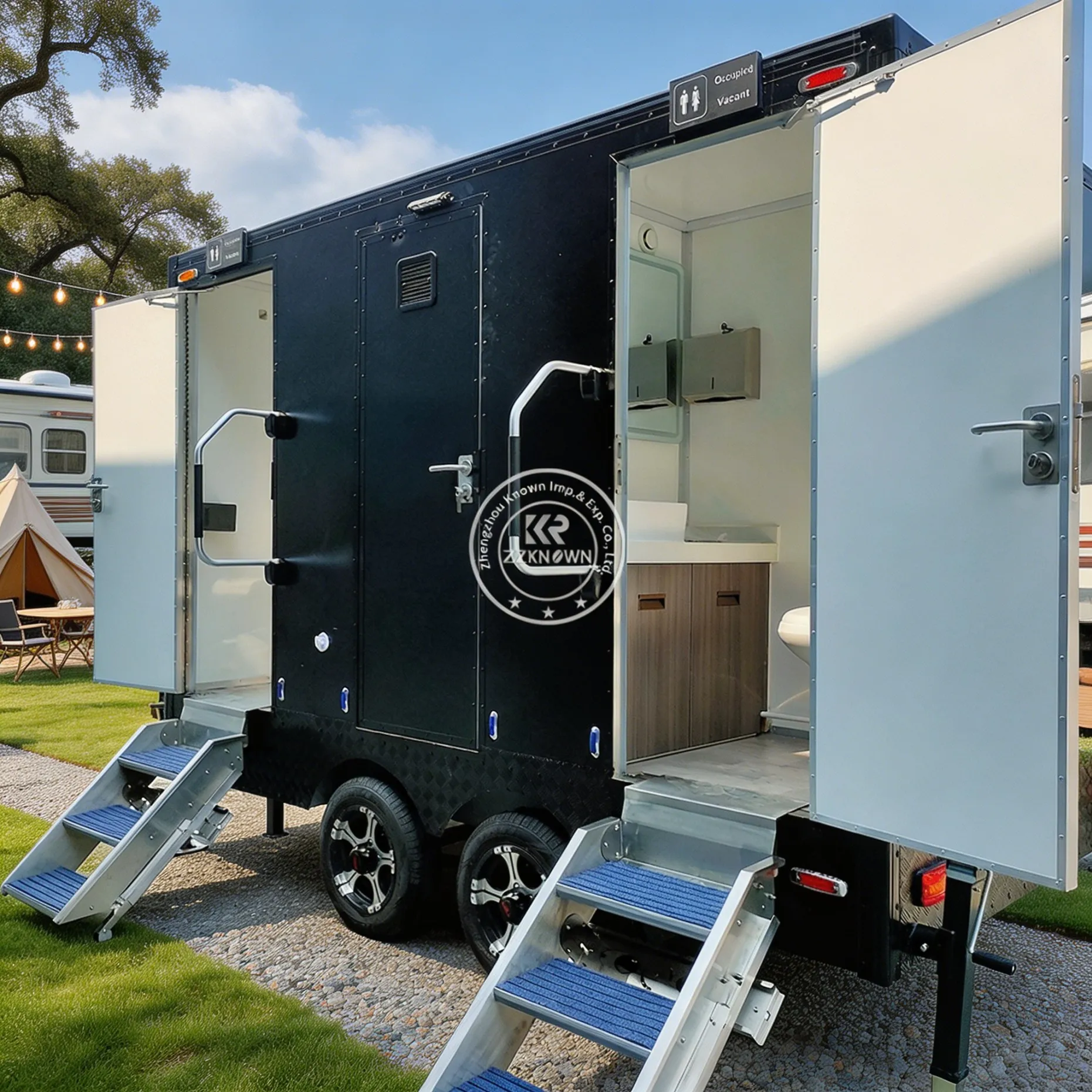 High Quality Outdoor Portable Mobile Toilet Trailer Luxury Vip Bathroom Restroom Trailer Camping Trailer with Bathroom
High Quality Outdoor Portable Mobile Toilet Trailer Luxury Vip Bathroom Restroom Trailer Camping Trailer with Bathroom