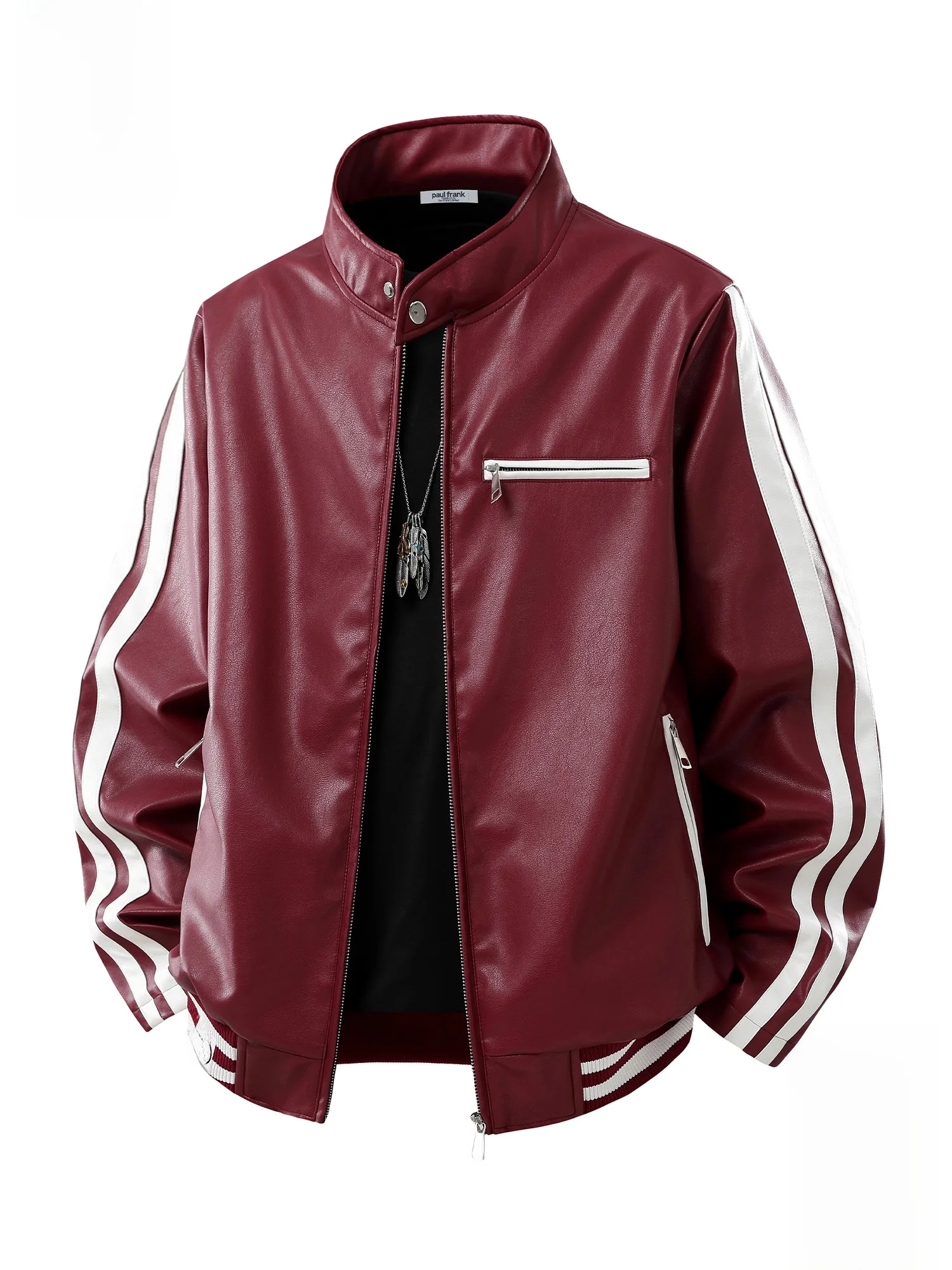 PaulFrank Monkey Design Casual Sle Men's Leather Jaet Spring New Loose Fit Biker Coat Zipper Decoration PU Leather
PaulFrank Monkey Design Casual Sle Men's Leather Jaet Spring New Loose Fit Biker Coat Zipper Decoration PU Leather