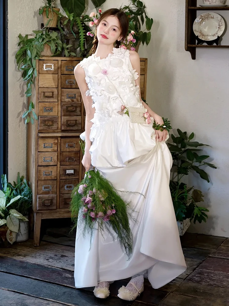 Ele White Wedding Dr 2025 New Sle Simple Sweet Bridal Gown Forest System Engagement Ceremony Long A-Line Skirt
Ele White Wedding Dr 2025 New Sle Simple Sweet Bridal Gown Forest System Engagement Ceremony Long A-Line Skirt