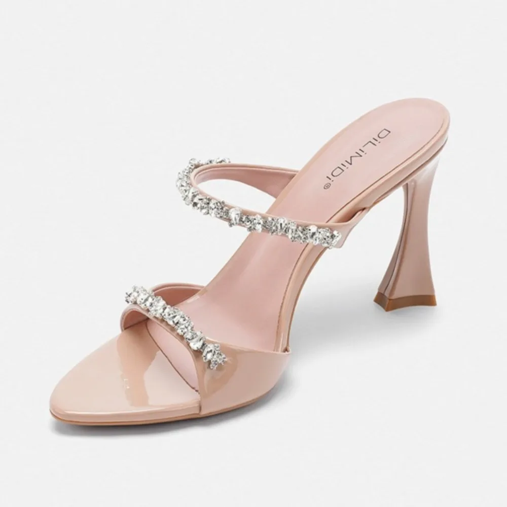Women Slippers Pointed Open Toed Stiletto Slippers Women's Sandals 2026 Summer Rhinestone Cool Slippers Nude High Heels Women
Women Slippers Pointed Open Toed Stiletto Slippers Women's Sandals 2026 Summer Rhinestone Cool Slippers Nude High Heels Women