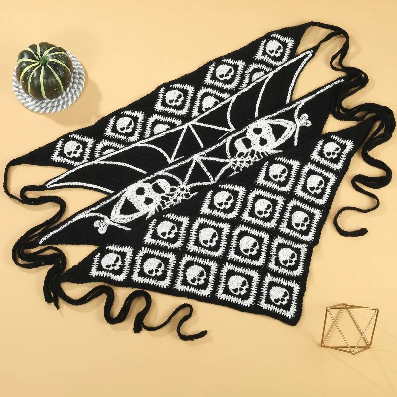 New Halloween Headscarf Knitted Triangle Scarf Creative Hair Accessories Internet Celebrities Headscarf Hollow Headband
New Halloween Headscarf Knitted Triangle Scarf Creative Hair Accessories Internet Celebrities Headscarf Hollow Headband