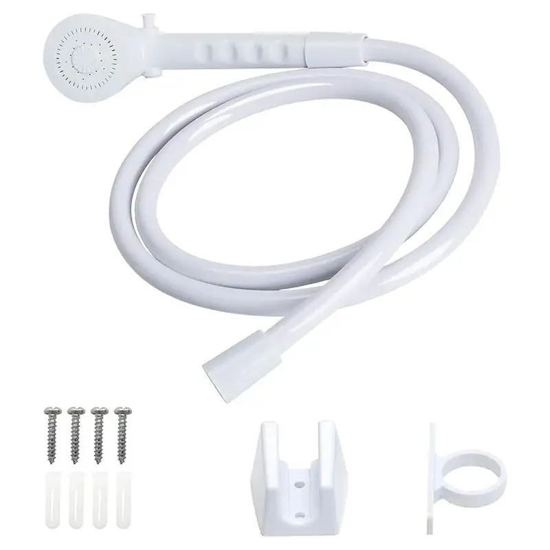 A23E-RV Shower Replacement Shower Head With Hose & Guide Ring Shower Holder Non-Metallic Hand-Held Shower Set
A23E-RV Shower Replacement Shower Head With Hose & Guide Ring Shower Holder Non-Metallic Hand-Held Shower Set