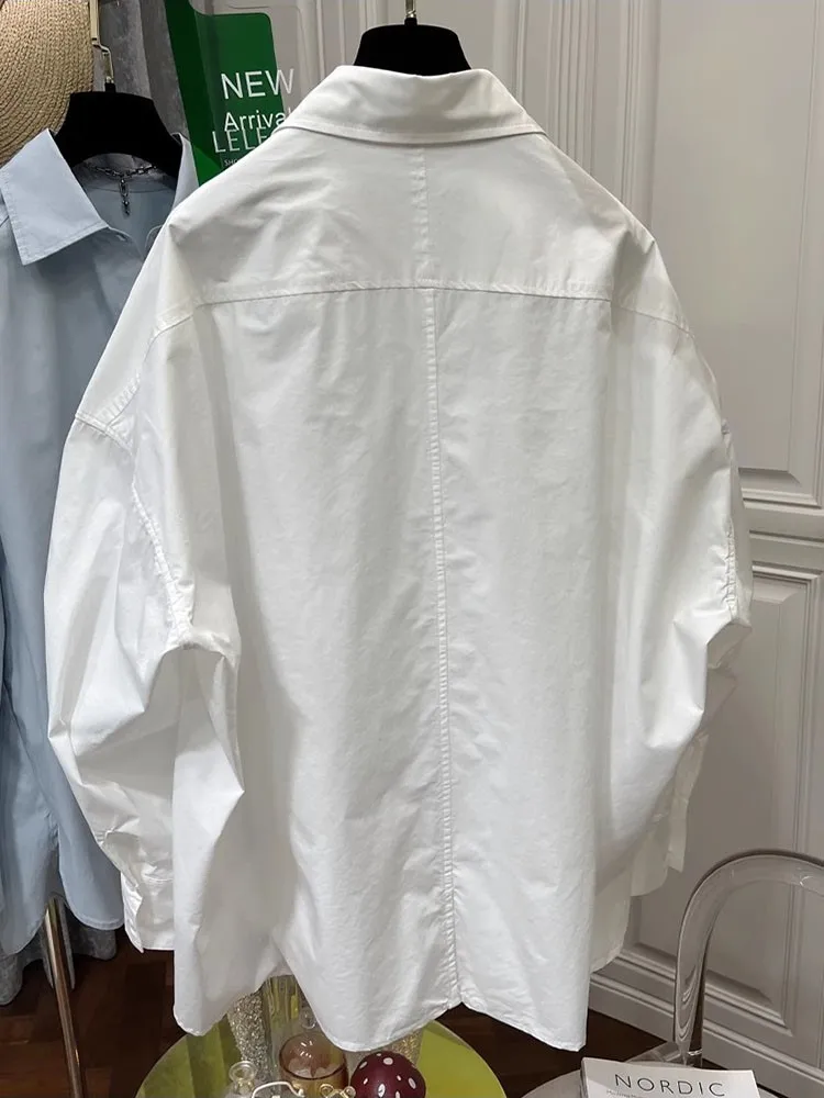 Summer Long Sleeve Cotton Shirt Blouse Women New Korean Style Oversized Relaxed Casual Ladies Tops Shirts
Summer Long Sleeve Cotton Shirt Blouse Women New Korean Style Oversized Relaxed Casual Ladies Tops Shirts