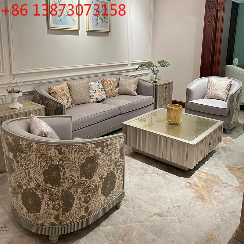 American light luxury art Mori impression solid wood sofa champagne gold gray fabric sofa single three-person sofa combination
American light luxury art Mori impression solid wood sofa champagne gold gray fabric sofa single three-person sofa combination