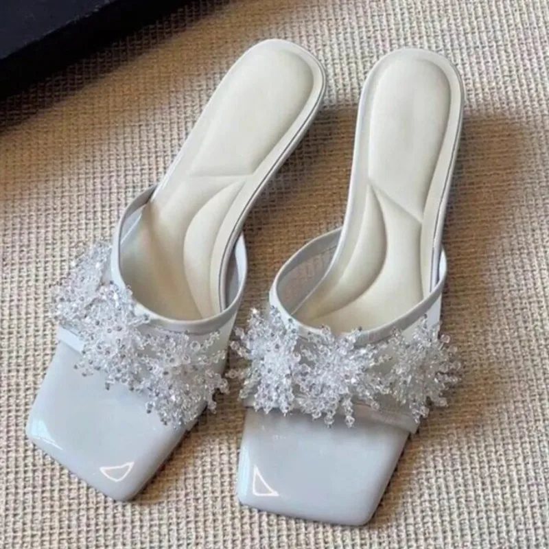 New Women Shoes Exquisite Rhinestone High Heeled Sandals for Woman Fashion Square Head Casual Shoes Designer Shoes Zapatos Mujer
New Women Shoes Exquisite Rhinestone High Heeled Sandals for Woman Fashion Square Head Casual Shoes Designer Shoes Zapatos Mujer