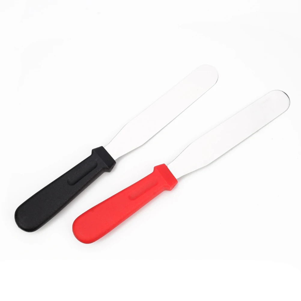 Stainless Steel Cream Butter Spatula Kitchen Pizza Scraper with Plastic Handle for Cake Smoother Pastry Decor(7.9 Inches Random
Stainless Steel Cream Butter Spatula Kitchen Pizza Scraper with Plastic Handle for Cake Smoother Pastry Decor(7.9 Inches Random
