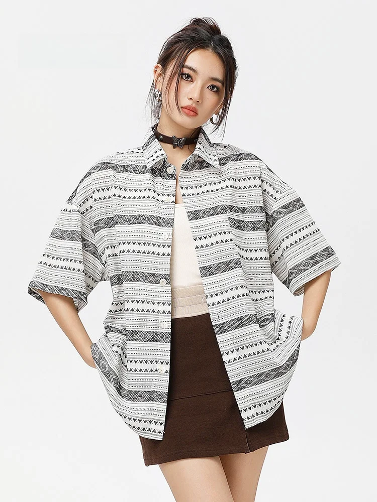 MMOPTOP Retro Ethnic Stripe ort Sve Floral irt Loose Men Women Summer Outerwear Cotton Polyester Blend Button up
MMOPTOP Retro Ethnic Stripe ort Sve Floral irt Loose Men Women Summer Outerwear Cotton Polyester Blend Button up