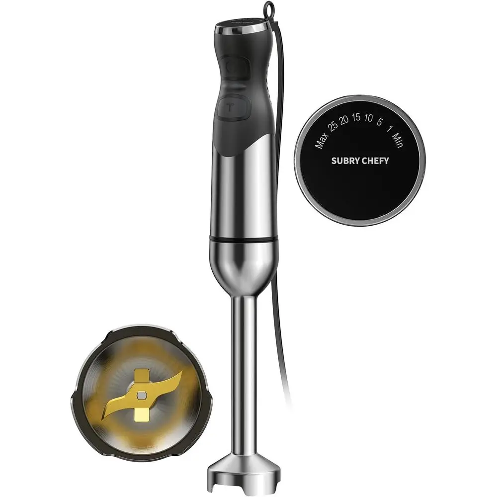 2025 Model 1000W High-Speed Immersion Blender - 25-Speed Settings, Stainless Steel, Corded Hand Mixer with Copper Brushless Moto
2025 Model 1000W High-Speed Immersion Blender - 25-Speed Settings, Stainless Steel, Corded Hand Mixer with Copper Brushless Moto