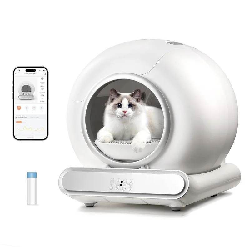 Large Automatic Cat Litter Box, Enclosed Self-Cleaning Electric Cat Toilet with Odor Control for Multiple Cats,Cat litter box
Large Automatic Cat Litter Box, Enclosed Self-Cleaning Electric Cat Toilet with Odor Control for Multiple Cats,Cat litter box