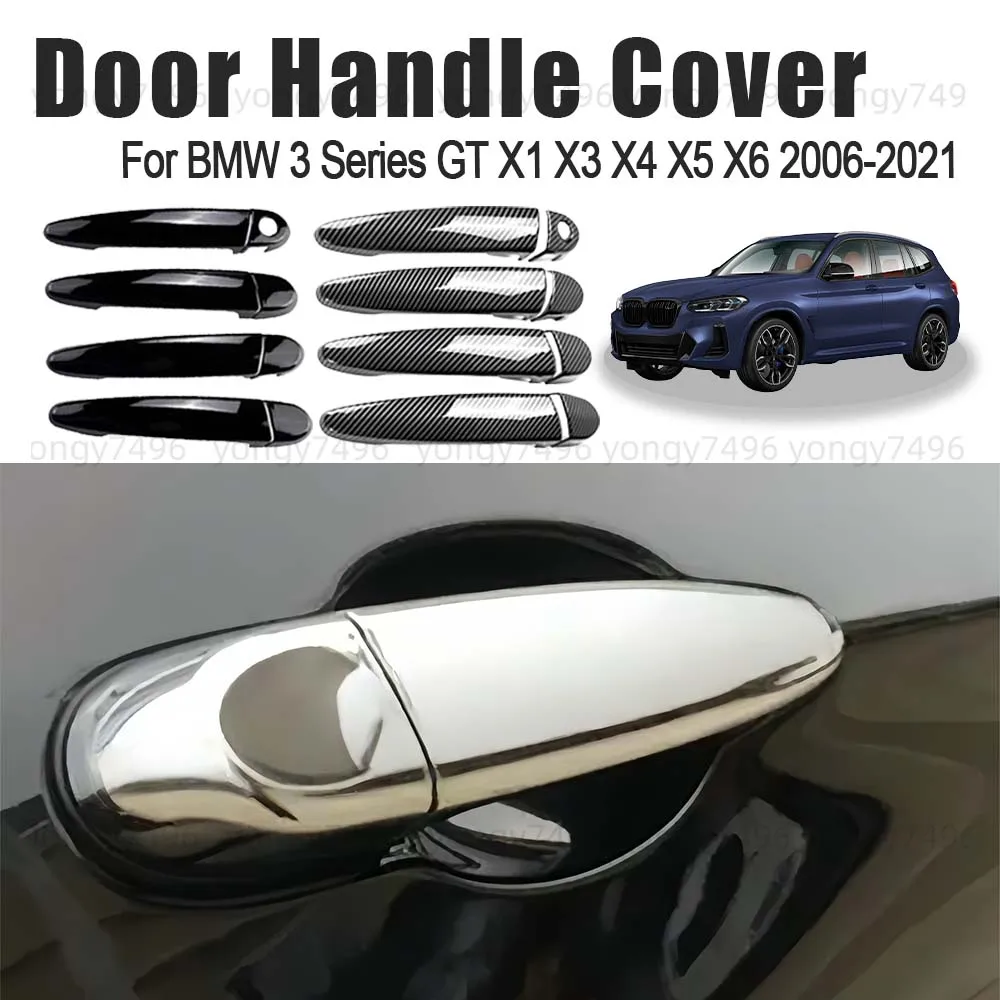 Car Upgrade Glossy Black Carbon Fiber Chrome Silver Door Handle Cover For BMW 3 Series GT X1 X3 X4 X5 X6 2006-2021 Decoration
Car Upgrade Glossy Black Carbon Fiber Chrome Silver Door Handle Cover For BMW 3 Series GT X1 X3 X4 X5 X6 2006-2021 Decoration