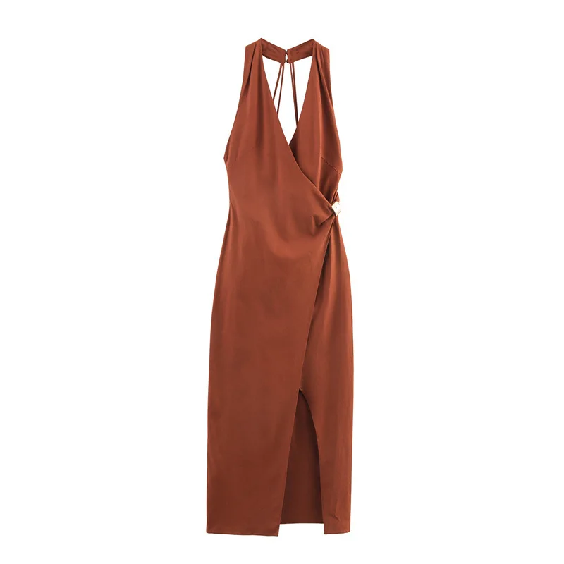 2025 Summer New Sexy V-neck Backless Women Dress Fashion Slit Female Solid Color Dresses
2025 Summer New Sexy V-neck Backless Women Dress Fashion Slit Female Solid Color Dresses