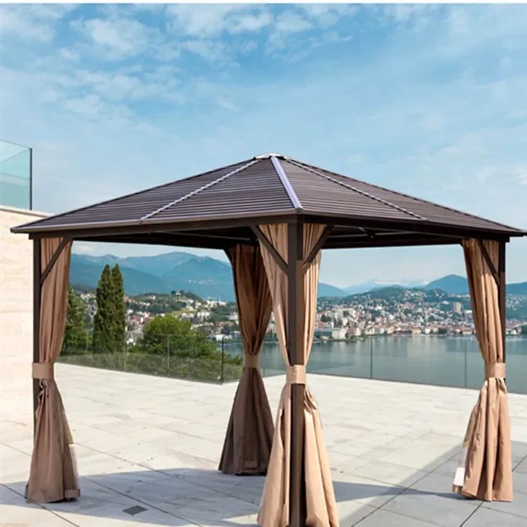 Furniture Custom 3x3m Hardtop Aluminum Permanent pavilion pergola metal patio gazebo for outdoor Garden outdoor awning tent
Furniture Custom 3x3m Hardtop Aluminum Permanent pavilion pergola metal patio gazebo for outdoor Garden outdoor awning tent