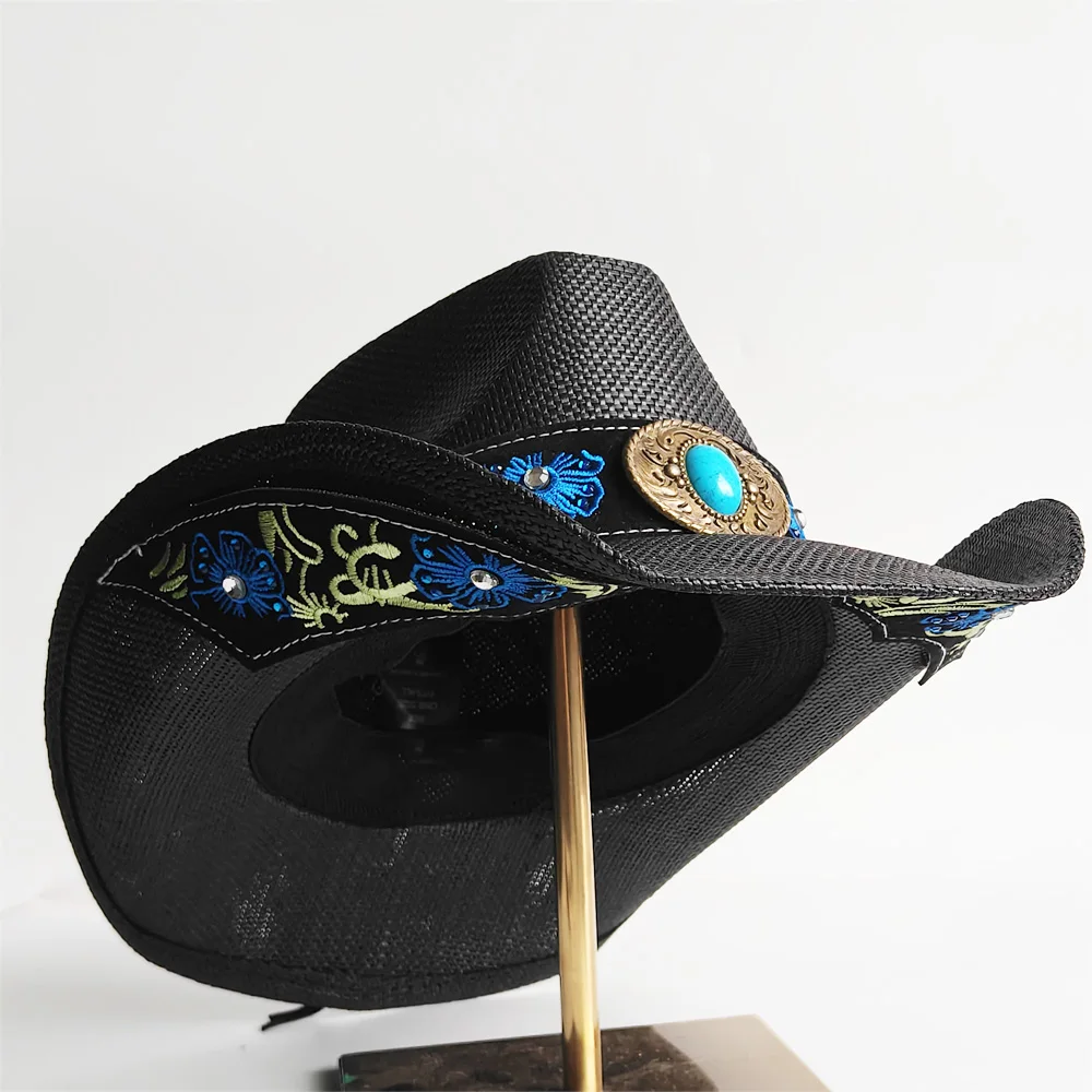 New Western Straw Cowboy Hat embroidered flower men Women Outdoor vacation hat party beach Panama hat Sun Hat Cowboy chapeau men
New Western Straw Cowboy Hat embroidered flower men Women Outdoor vacation hat party beach Panama hat Sun Hat Cowboy chapeau men