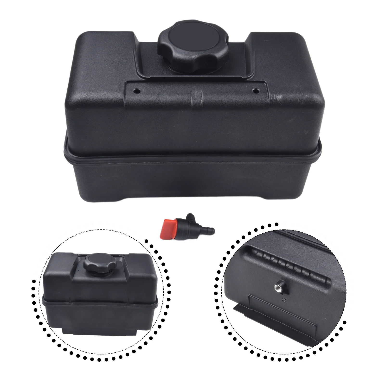 4-Quart Fuel Tank Fuel Tank Replacement 9.84*4.92*6.1in Enhanced Fuel Management Shut-off Valve Built-in Gas Cap
4-Quart Fuel Tank Fuel Tank Replacement 9.84*4.92*6.1in Enhanced Fuel Management Shut-off Valve Built-in Gas Cap