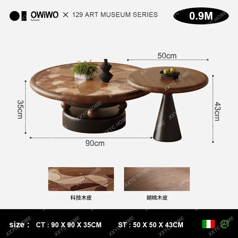 Retro coffee table new living room home designer creative high-end round coffee table
Retro coffee table new living room home designer creative high-end round coffee table