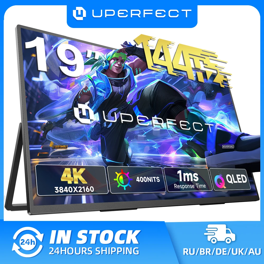 UPERFECT 4K QLED Portable Monitor 19" UHD 3840x2160 Laptop Display 100% DCI-P3 Aluminum Design Travel Gaming Screen For PC Phone
UPERFECT 4K QLED Portable Monitor 19" UHD 3840x2160 Laptop Display 100% DCI-P3 Aluminum Design Travel Gaming Screen For PC Phone