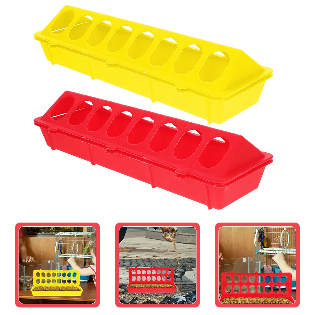2 Pcs Chickens Long Trough Bird Feeder Pigeon Container Small Feeding Plastic Cage Food Boxes
2 Pcs Chickens Long Trough Bird Feeder Pigeon Container Small Feeding Plastic Cage Food Boxes