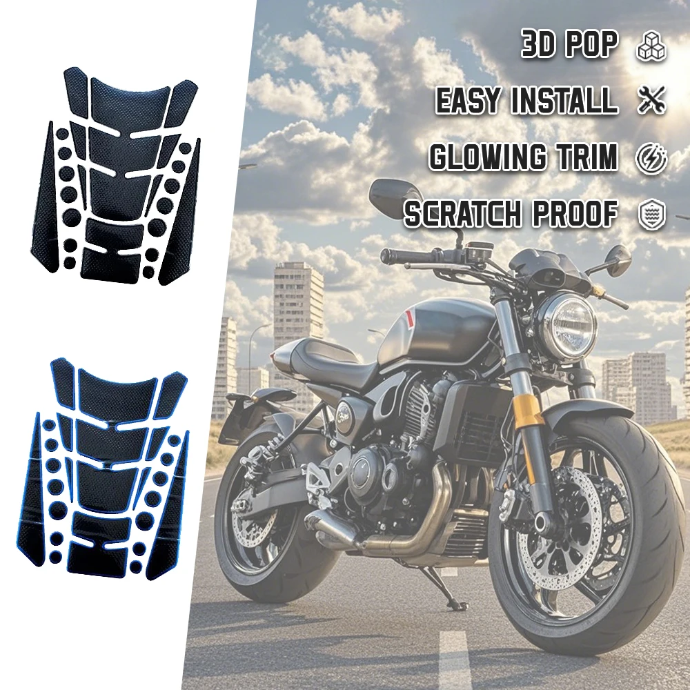 3D Rubber Gas Fuel Oil Tank Pad Anti-scratch Protector Cover Universal Motorcycle Tank Sticker Fish Bone Fuel tank sticker
3D Rubber Gas Fuel Oil Tank Pad Anti-scratch Protector Cover Universal Motorcycle Tank Sticker Fish Bone Fuel tank sticker